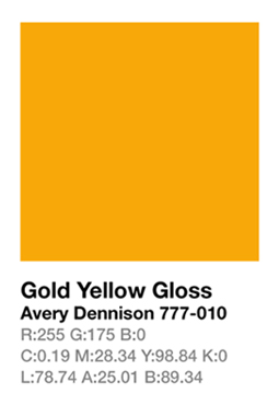 Avery 777-010 Gold Yellow š.123cm