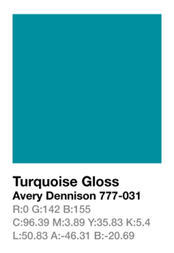 Avery 777-031 Turquoise .123cm