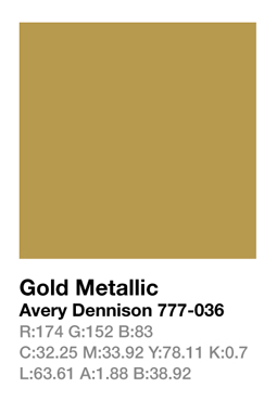 Avery 777-036 Gold Metallic .123cm