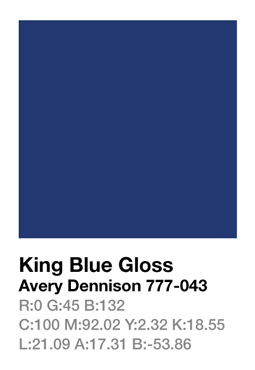 Avery 777-043 King Blue š.123cm