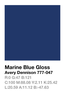 Avery 777-047 Marine Blue .123cm