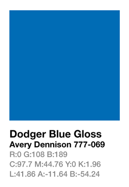 Avery 777-069 Dodger Blue .123cm