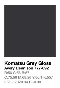 Avery 777-092 Komatsu Grey .123cm