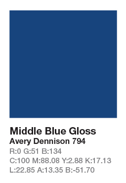 Avery 794 Middle Blue .123cm