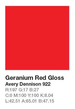 Avery 922 Geranium Red š.123cm