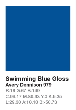 Avery 979 Swimming Blue .123cm