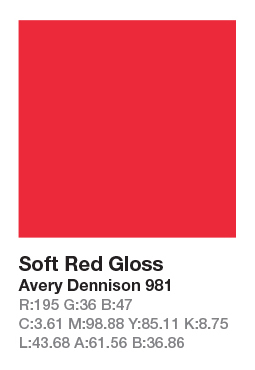 Avery 981 Soft Red š.123cm